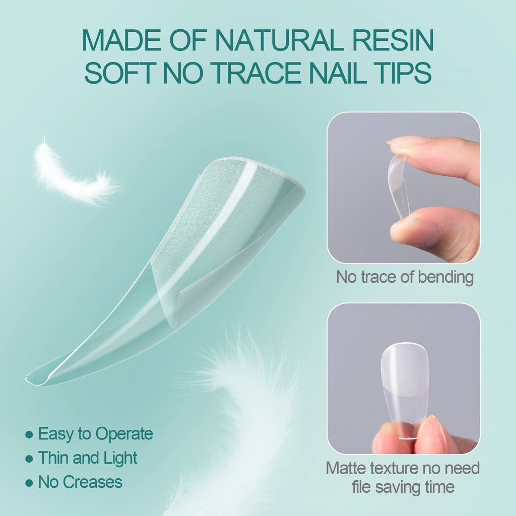 Nailpop Salon Nail Soft Gel Polish UV LED Lamp Tips Double File DIY Qme