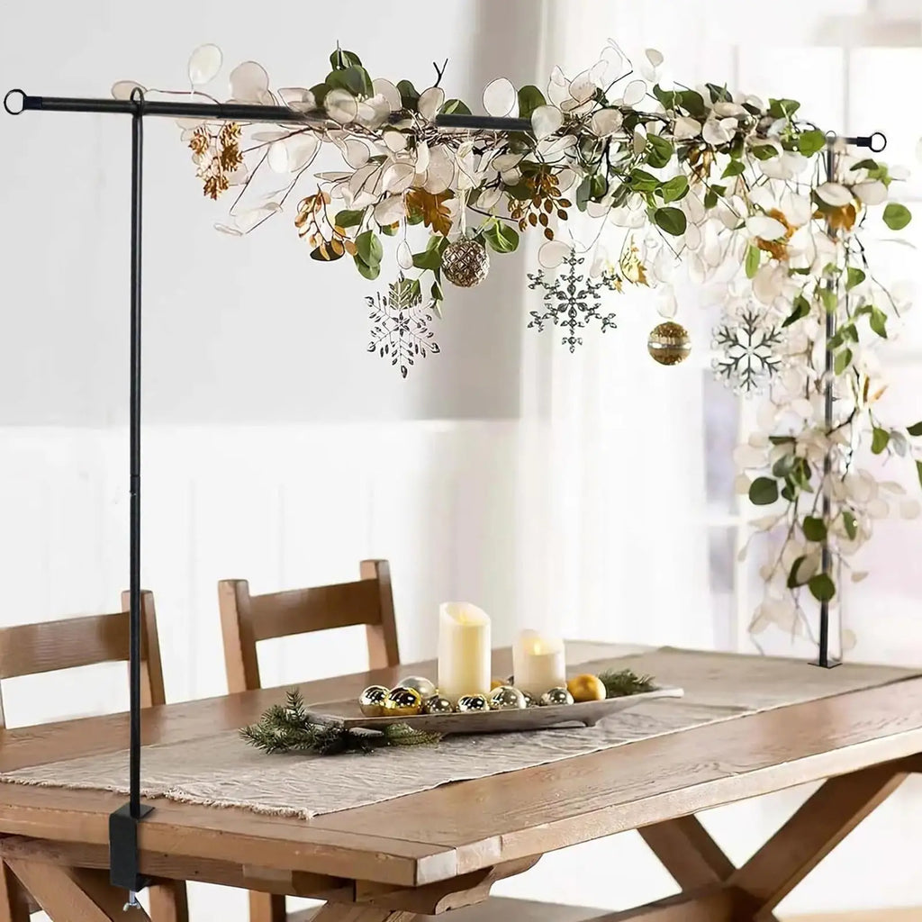 Over The Table Rod Stand With Clamps Adjustable Frame Metal Table Balloon Arch With Clamps For Wedding Birthday Party Halloween Qme