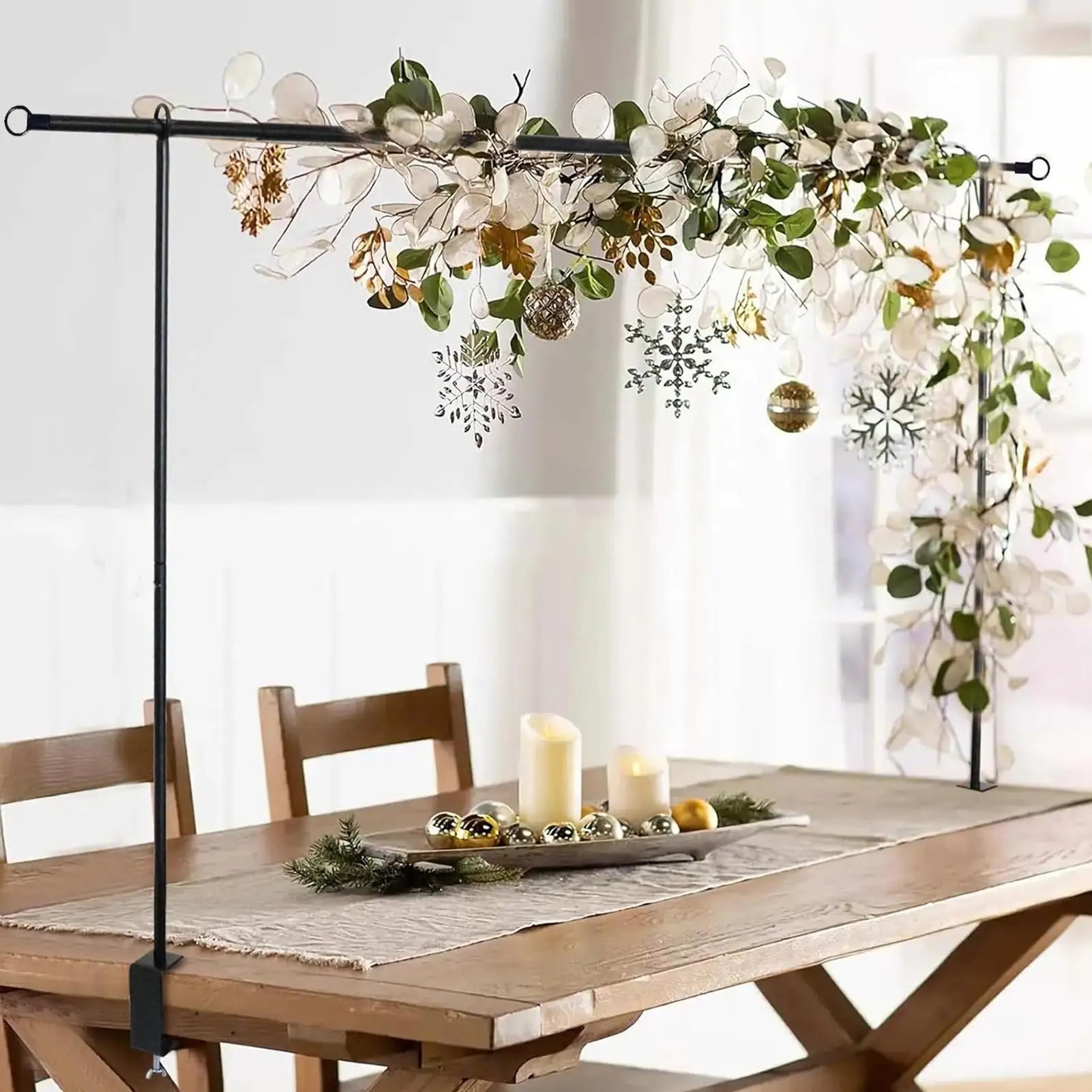 Over The Table Rod Stand With Clamps Adjustable Frame Metal Table Balloon Arch With Clamps For Wedding Birthday Party Halloween Qme