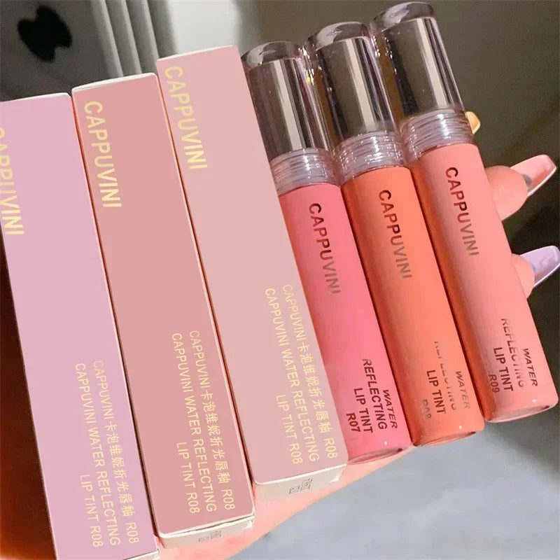 2024 New 6 Color Mirror Dyeing Lip Gloss Moisturizer Liquid Lipstick Waterproof Long Lasting Red Lip Tint Korean Makeup Cosmetic Qme