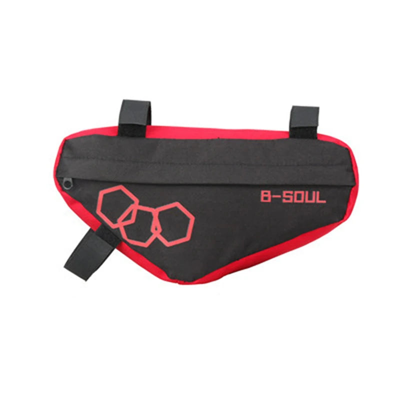 Triangle Bag Bicycle Front Frame Tube MTB Cycling Tool Accessories Qme red