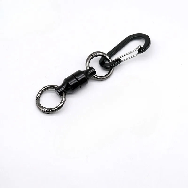 Magnetic Quick Release Carabiner Keychain Swivel Rotatable Magnetic Snap Hook Anti-lost Key Holder Outdoor Backpack Clip Qme