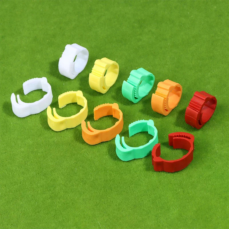 100Pcs 16~18.5mm Chicken Foot Rings Adjustable Poultry Leg Snap Ratchet No Number Buckle Clip Chick Duck Goose Pigeon Raising Qme