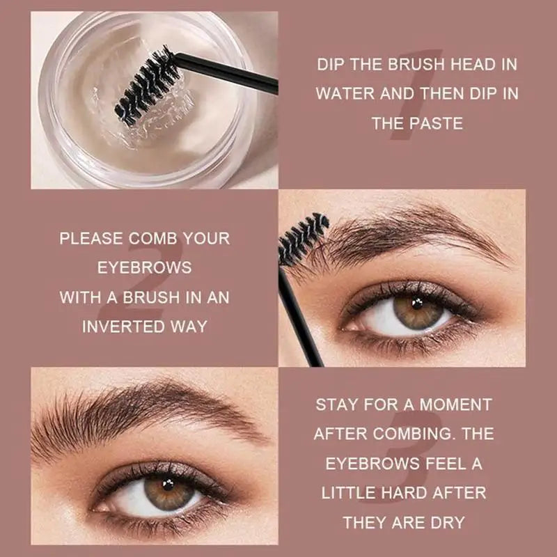Long Lasting Eyebrow Shaping Wax Clear Styling Glue Brush Women Qme