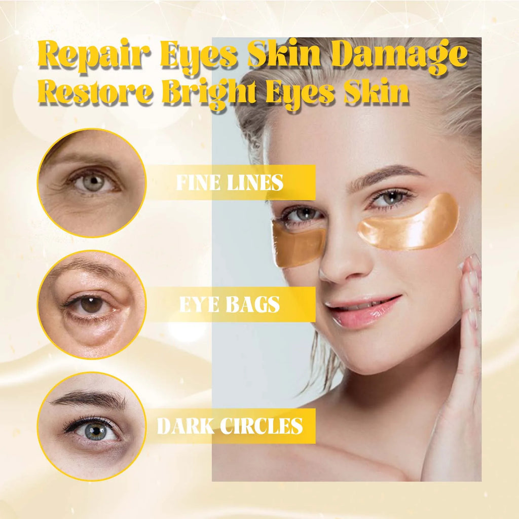 Retinol Eye Mask Anti Dark Circles Eyes Bags Skin Firming Collagen Moisturizing Aloe Repair & Firming Brighten Under Eye Patches Qme