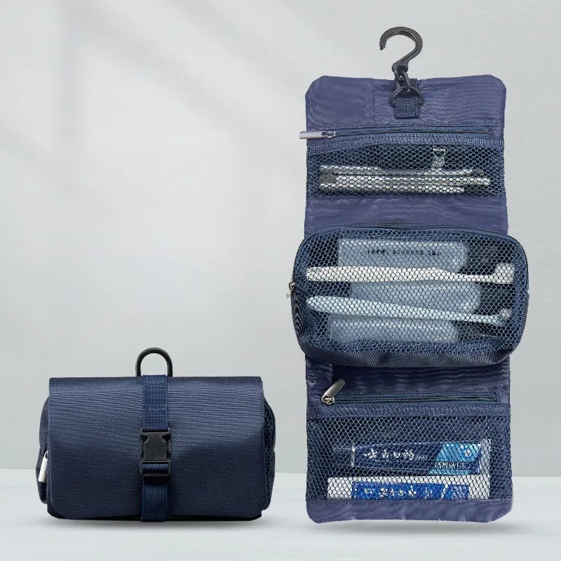 Large Capacity Japanese Folding Toiletry Bag Hook Travel Toiletries Qme