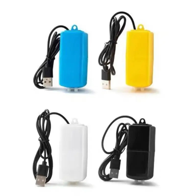 Mini Aquarium Air Pump Oxygen Check Valve Stone USB Filter Fishing Qme