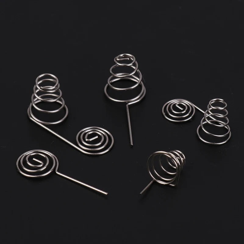 Nickel Wire AAA Battery Springs 5 Coil Contact Plate Positive Qme