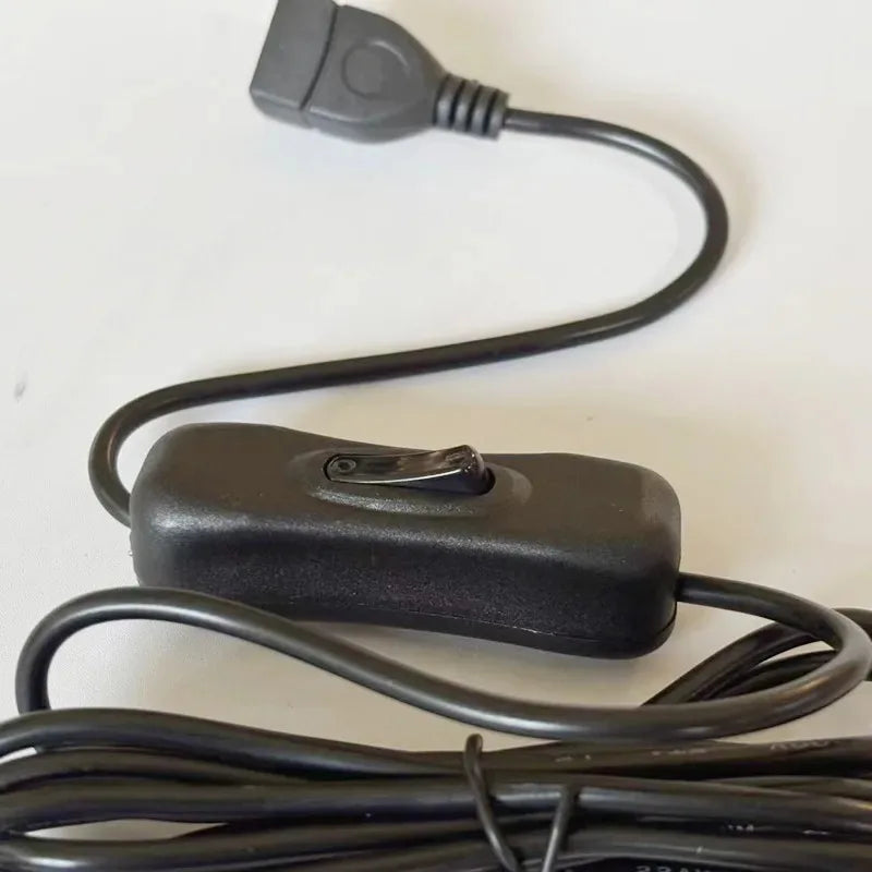 3PCS LED Strip Light 5V USB Cable with Touch Switch Dimmable Monochrome Power Supply Line Qme