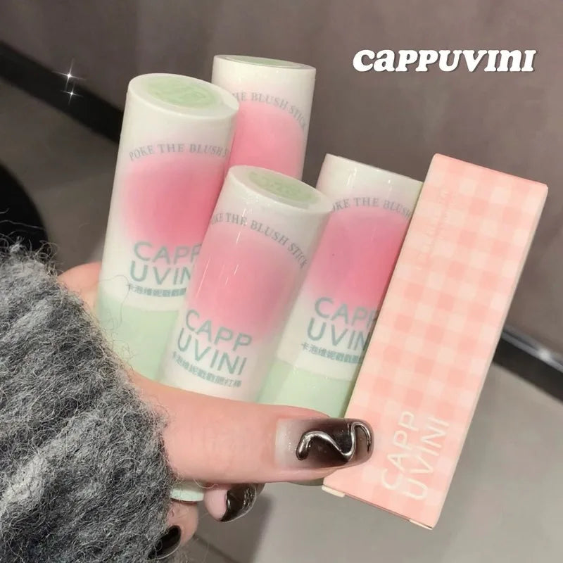 Cream Taro Pink Blush Stick Cute Rouge Face Orange Blue Purple Blusher Matte Low-saturation Makeup Cheek Stick Lasting Cosmetics Qme