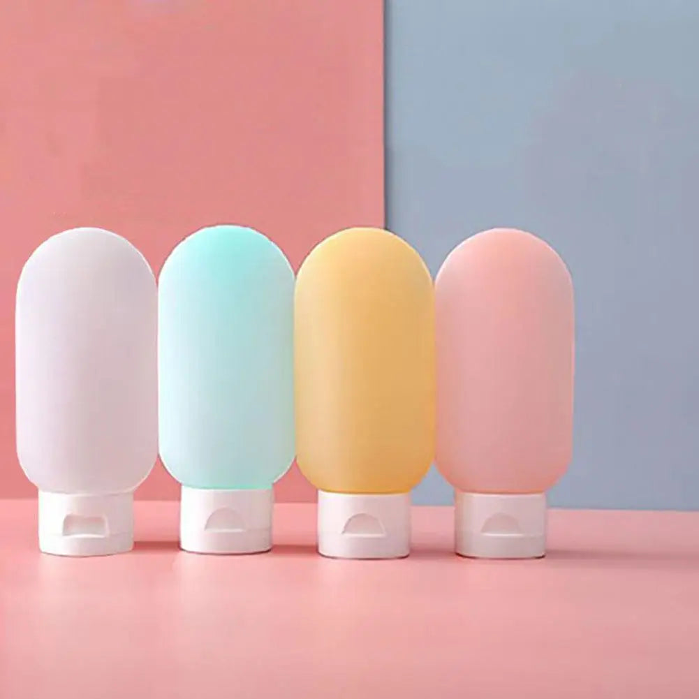 Fashion New Portable Travel Shampoo Bottle 4Pcs Set Refillable Bottle 60ml Soft Lotion Container Squeeze Tube Empty Bottle Qme