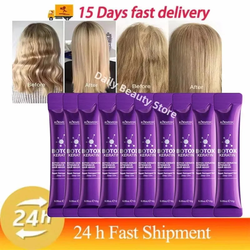 5 Seconds Repair Magical Keratin Hair Mask Damaged Frizzy Hair Soft Smooth Shiny Nutrition Deep Moisturize Hair Care Mask New Qme 10pc