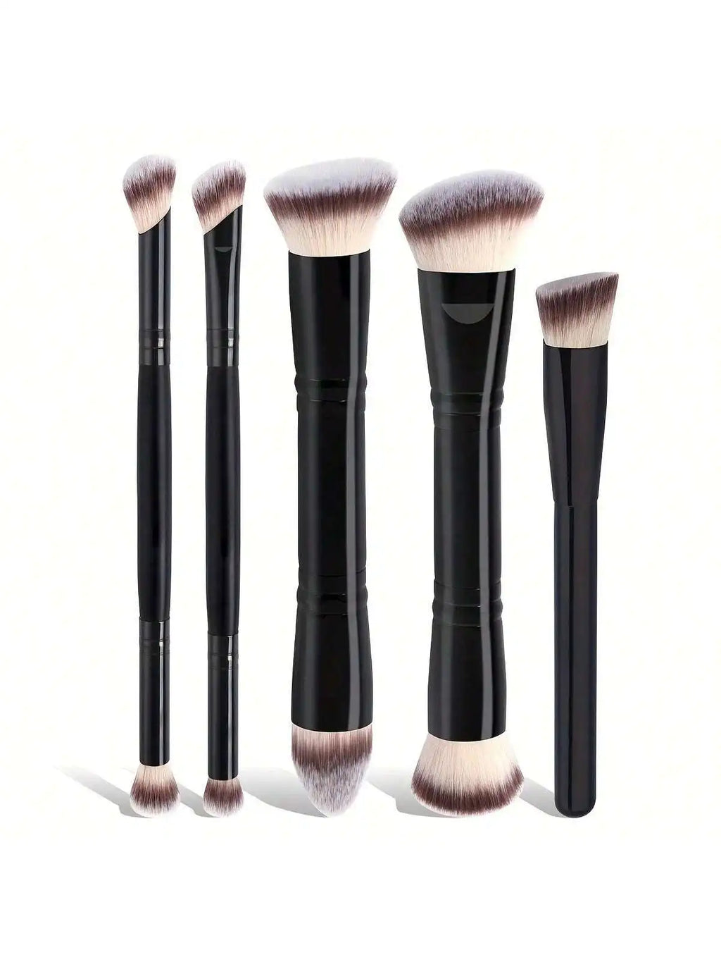 Professional Facial Double-ended Makeup Brush Paper Box Bevel&taper Qme 1 set