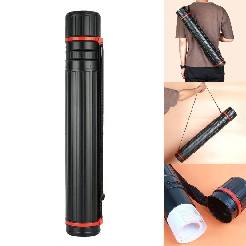 Portable Drawing Tube-adjustable Expandable Art Storage Shoulder Qme