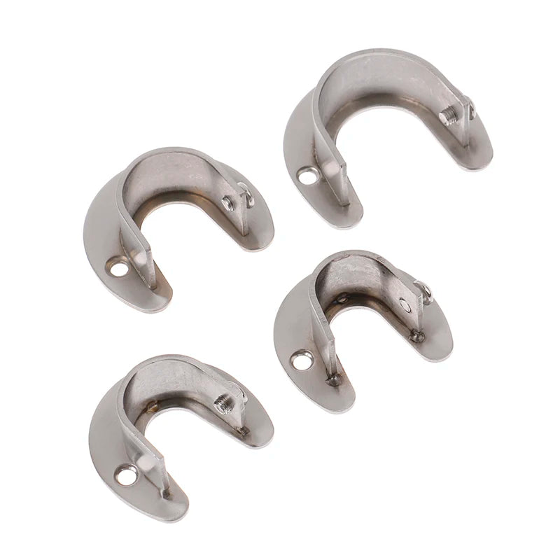 19 22 25 Wardrobe Bracket Stainless Steel Rod Socket Flange Holder Qme