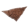 Vintage Printed Polka Dot Triangle Scarf Thin Polyester Jeans Waist Belt Versatile Bandana Imitation Silk Scarf Office Style Qme Brown