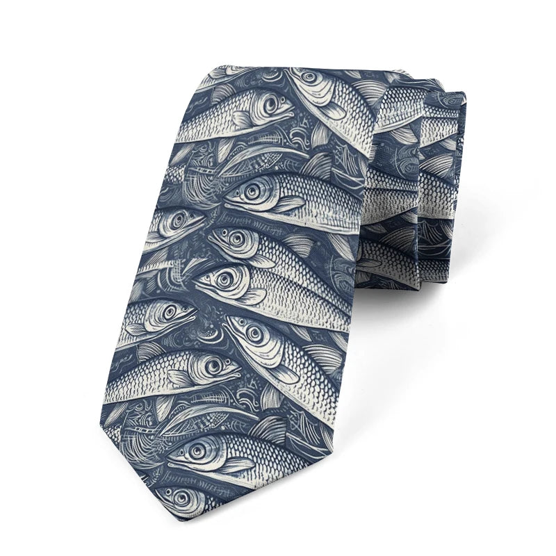Design Fun Fish Tie Fashion Neutral Men's 3d Printing Deep Sea Qme style2