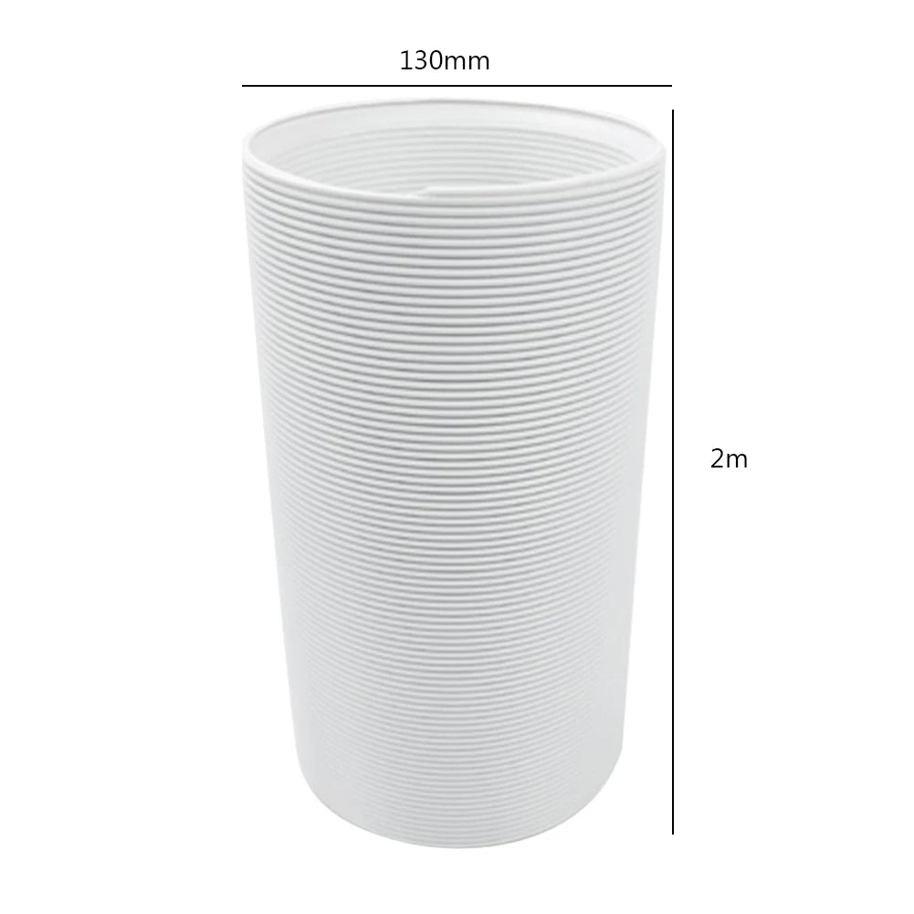 1.5M/2M Duct Extension Pipe Telescopic Flexible Air Conditioner Exhaust Hose 13/15cm Fittings Exhaust Hose Connector Interface Qme 130mmX2M