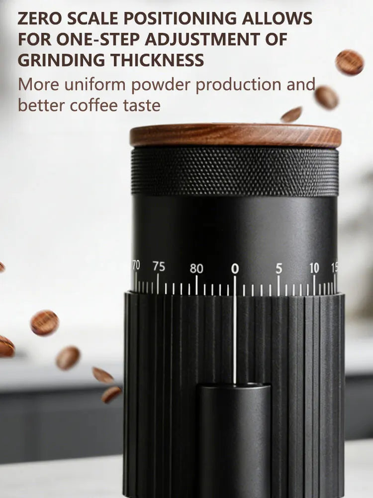 Coffee Grinder Electric Portable Bean USB Rechargeable Burr Mill Home Qme