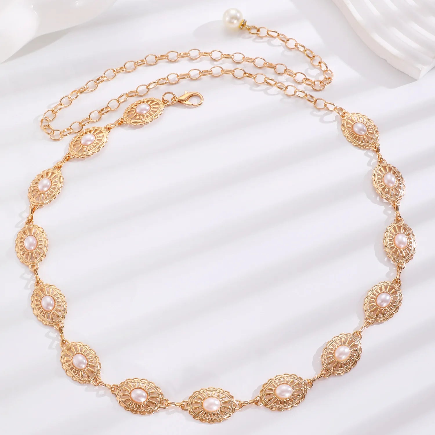Women's Slim Decorative Waist Chain Silver Ethnic Tassel Belt Dresses