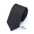 Classic Black Ties Men Women Neckties Wedding Party Business Adult Qme 7 cm