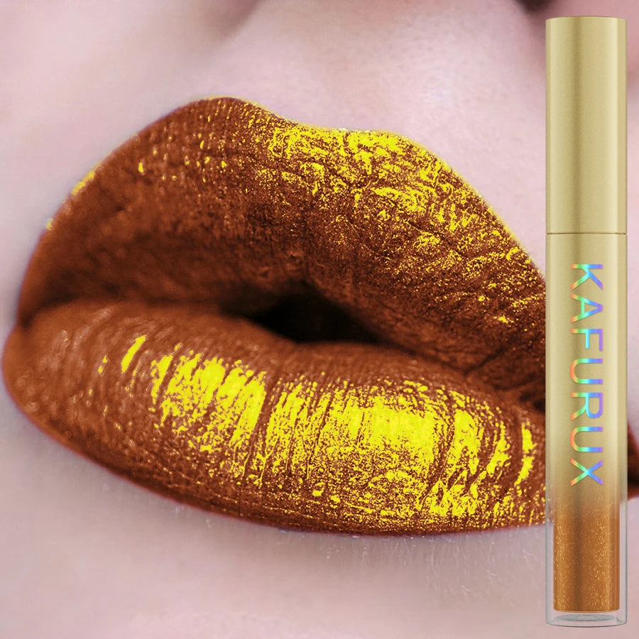 14 Colors Sparkling Shine Lip Glaze Glitter Metallic Long Lasting Qme 112