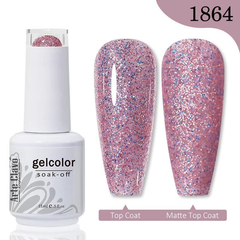 Arte Clavo Gel Nail Polishes Pink Nude Hybrid Lak Manicure
