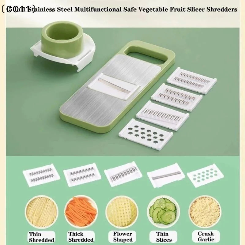 6-in-1 Stainless Steel Vegetable Cutter Multifunctional All-in-1 Qme