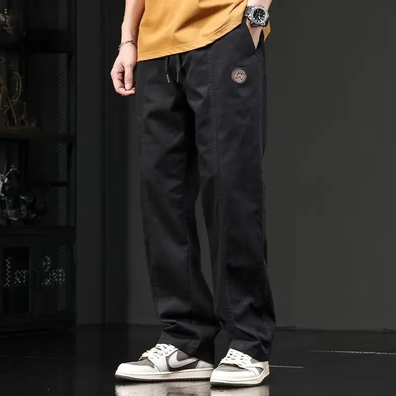 American Retro Slacks Spring Autumn Trendy Versatile Loose Trousers Qme
