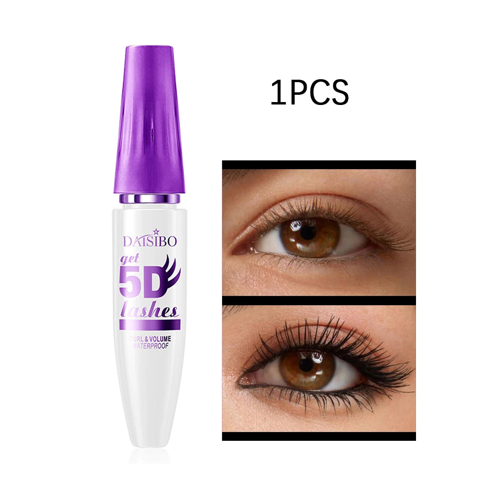 Eye Black Waterproof Sweat Proof Non Smudging Curly Thick Durable Qme 1PCS