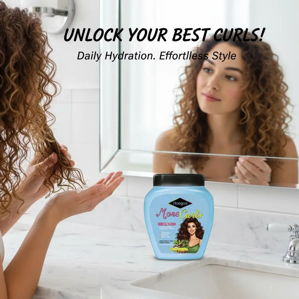 Leave-In Conditioner For Curl And Dry Hair Non-stick Hydrates Moisturize Shiny Nourishing Smoothing Anti-Frizz Care Cream Qme