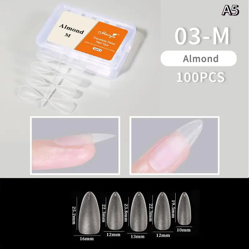 Box Thin Press-on Fake Nails DIY No Polishing Trace Easy Removal Nail Qme A5