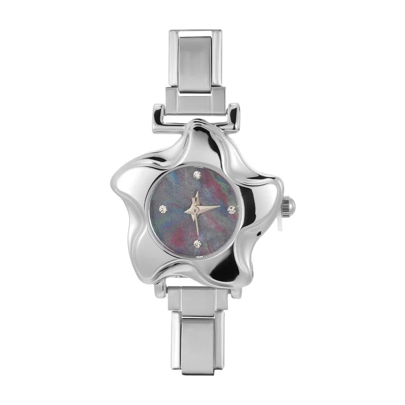 Fashion Stainless Steel Ocean Series Seashell Starfish Watch Bracelet