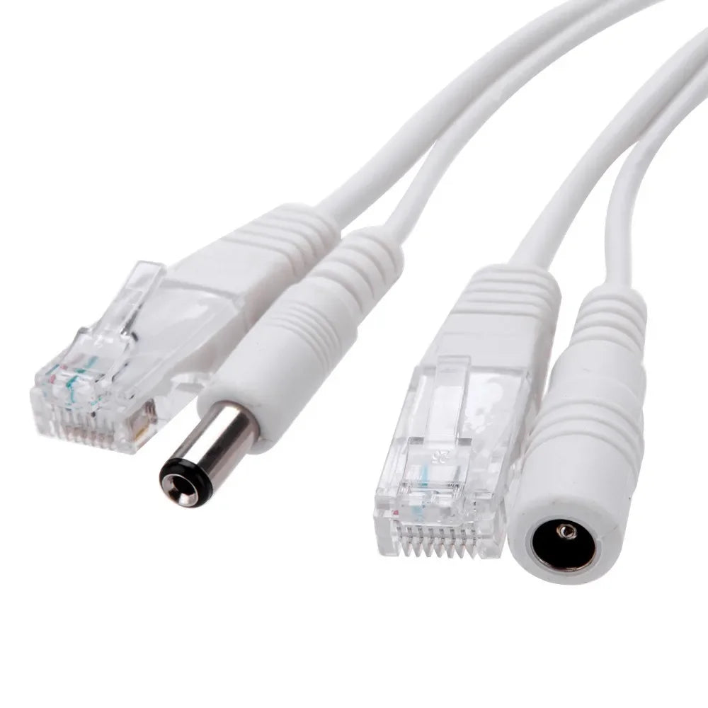5pairs POE Splitter For 2MP 5MP HD IP Camera POE Adapter Cable Tap Power Supply Module 12-48V Separator Combiner Male and Female Qme