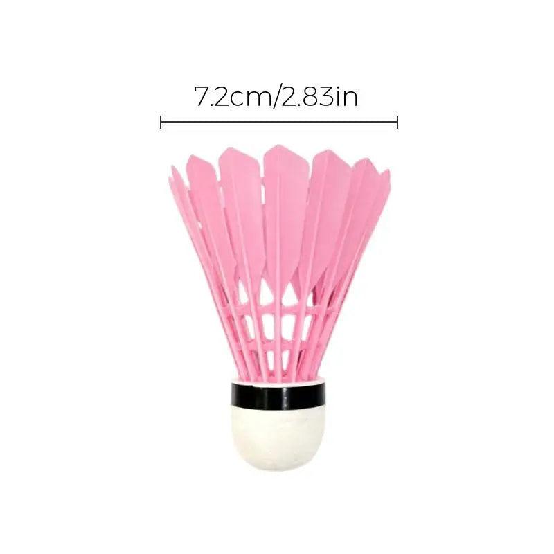 Pink Badminton Shuttlecocks Elasticity Stable Flight Wear Resistant Qme