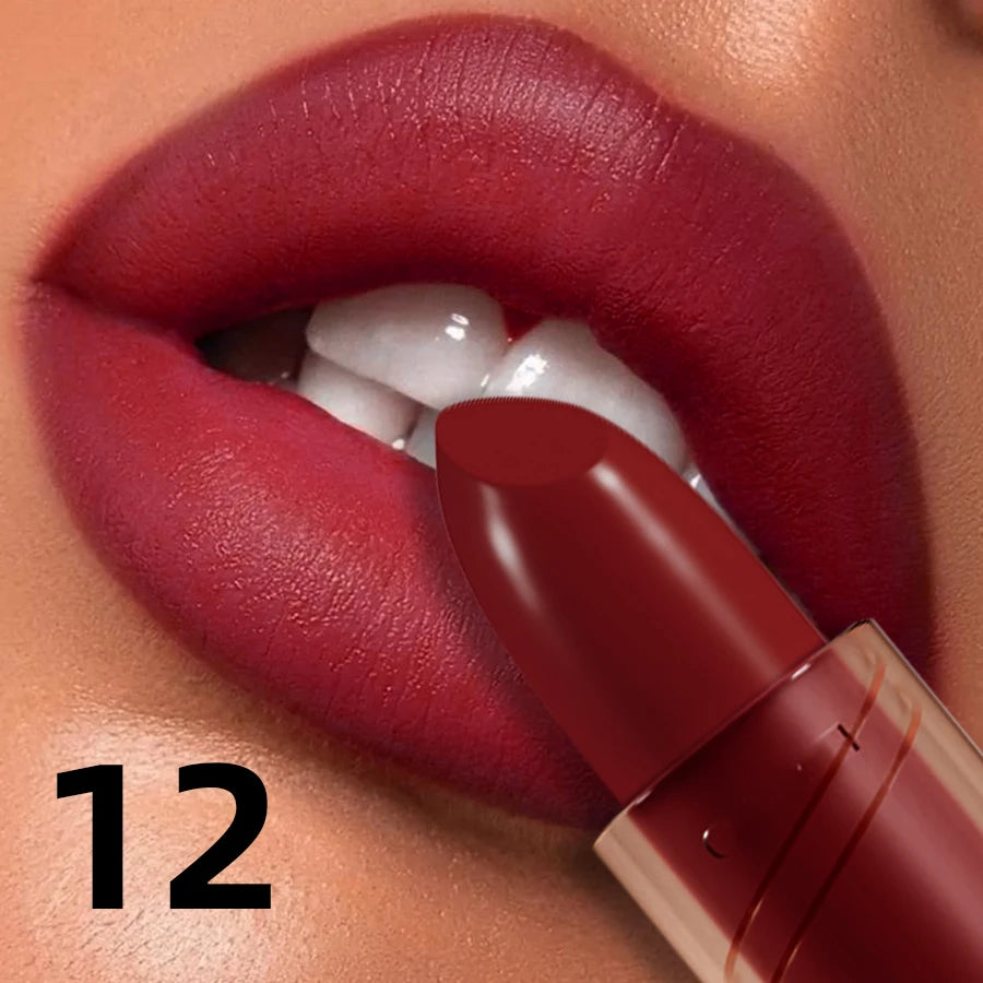 14-color Matte Lipstick Red Lip Stick Waterproof Sexy Korean Makeup Qme 12
