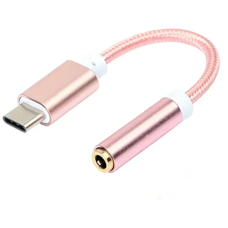 10pcs USB Type C To 3.5mm Audio Jack Adapter for Wired Headphones Connecting Cellphones Type C To Earphones Cable Converter Qme