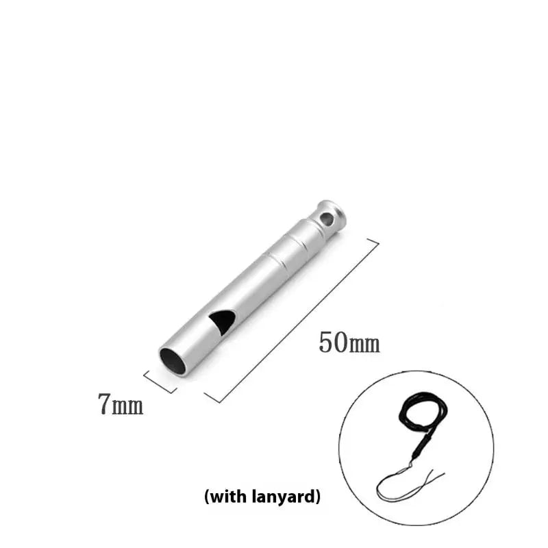 Titanium Alloy Emergency Whistle Cord Outdoor Survival Safety Camping Qme