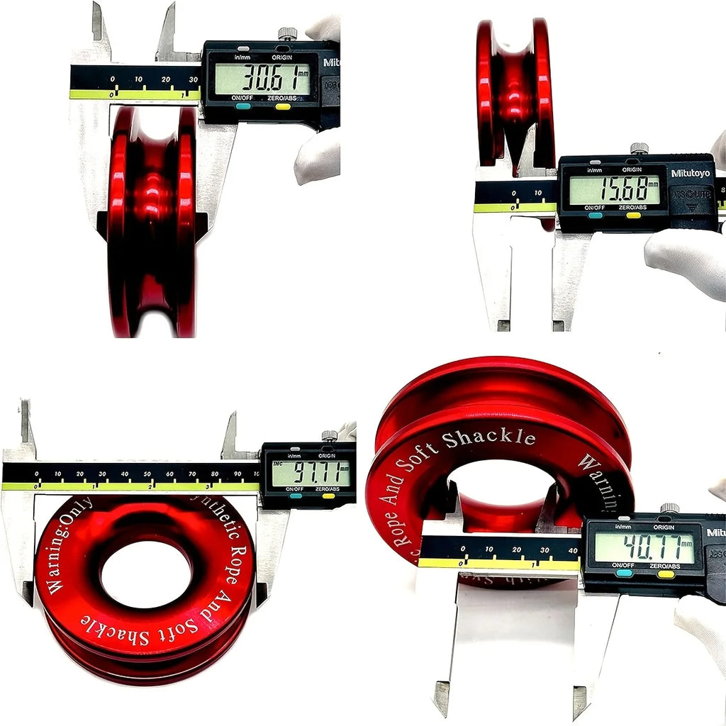 45000lbs Aluminum Recovery Ring Set Rugged Shackles Off-road Trailer Accessories, for ATV UTV SUV Truck Vehicle Recovery Qme