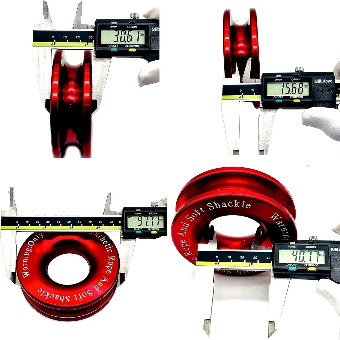 45000lbs Aluminum Recovery Ring Set Rugged Shackles Off-road Trailer Accessories, for ATV UTV SUV Truck Vehicle Recovery Qme