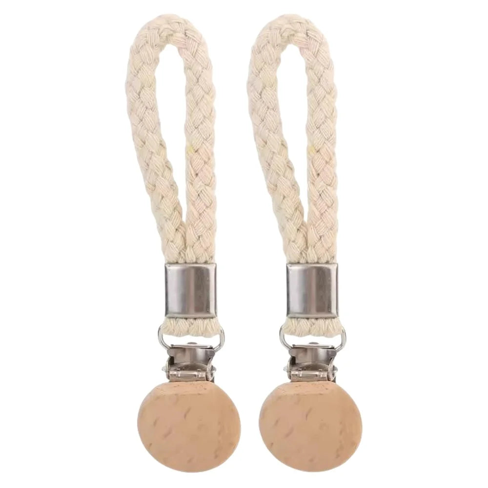 1-8PCS Towel Hanging Clips woven Cotton rope Bathroom wood round head Metal Hanging Clips For Home Towel Clothes Storage Hook Qme 2pcs Beige
