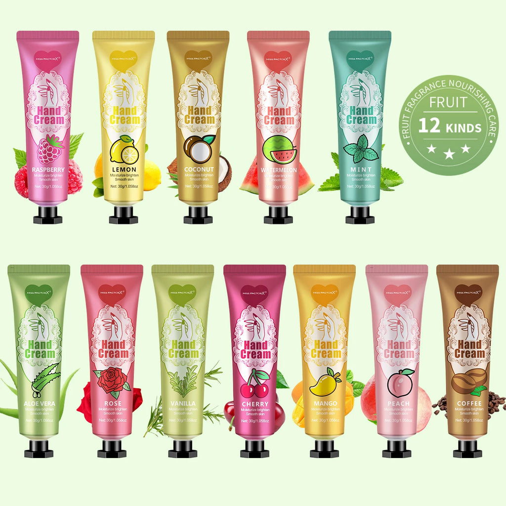 24PCS Hand Cream Gift Kit, Moisturize Dry Skin, Portable Hand Care for Commute and Home, Ideal Holiday Present Qme