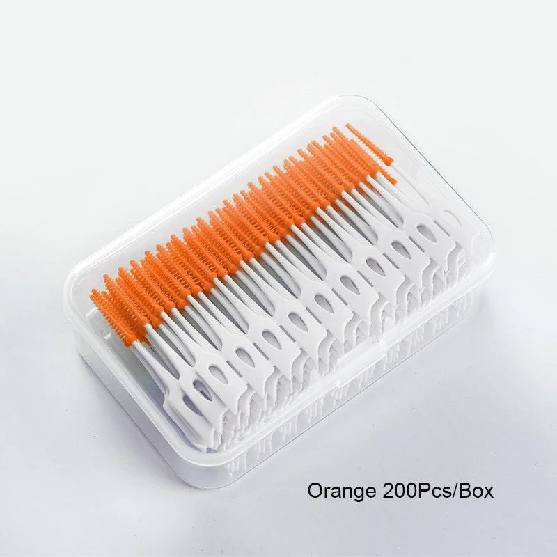 150 Interdental Silicone Brushes Dental Toothpicks Brush Between Qme Orange 200Pcs China Mainland