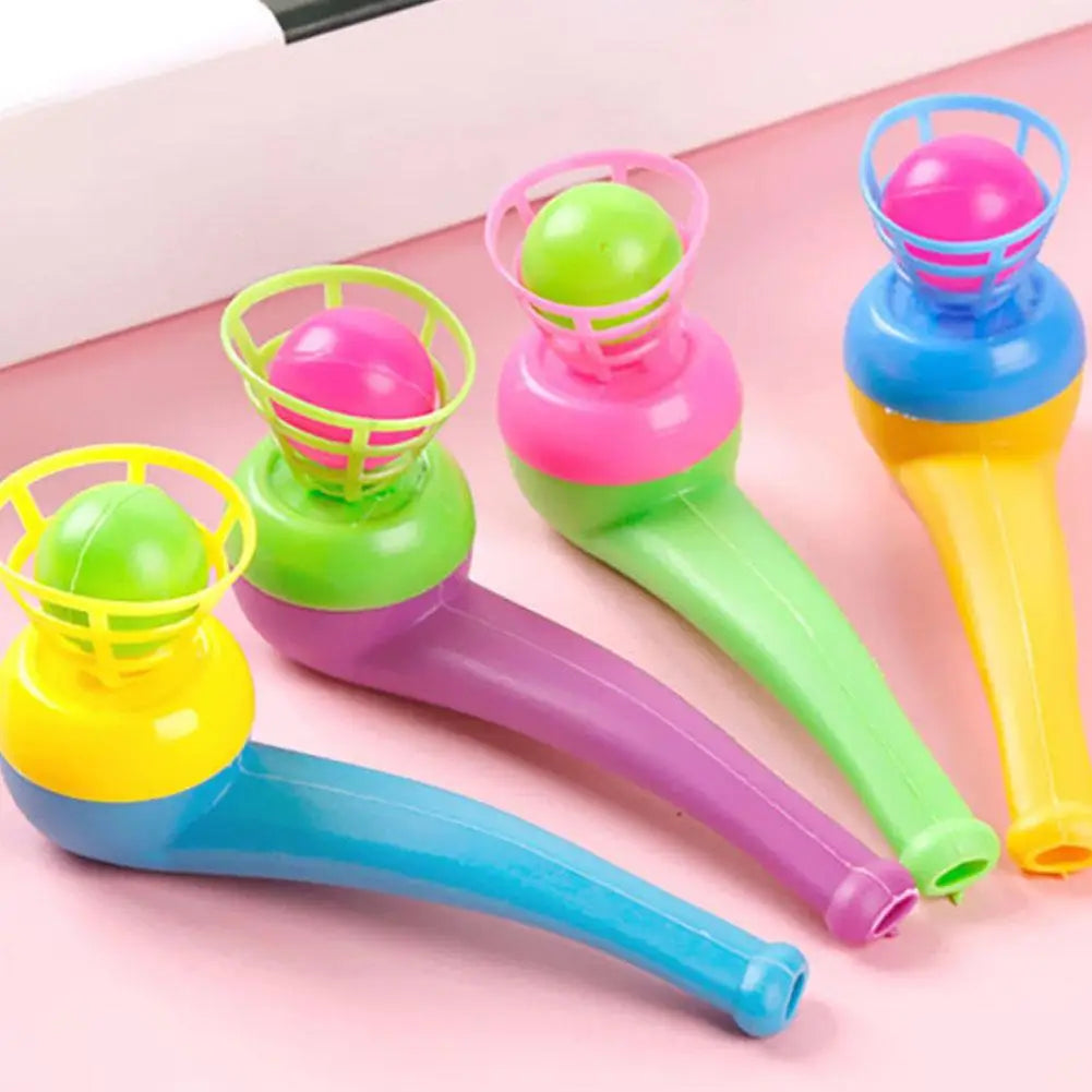 Ball Blowing Toy Floating Blow Pipe Stress Reliever Balance Kids Qme