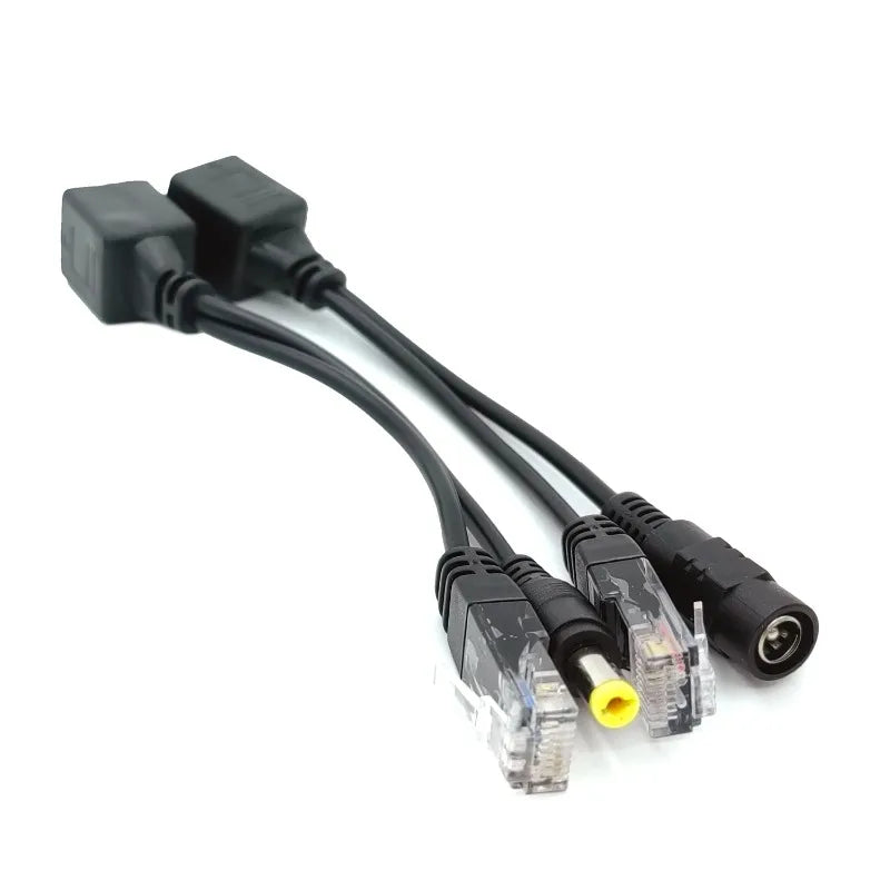 5pcs POE Cable Passive Power Over Ethernet Adapter Cable Power Supply Module 12-48v Splitter Kit For IP Camera Qme