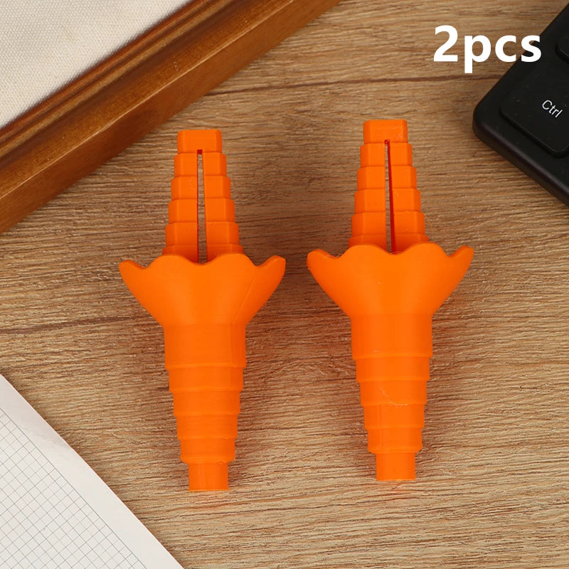 Bottle Emptying Reusable Liquid Transfer Connector No Waste Funnel Qme 2pcs Orange