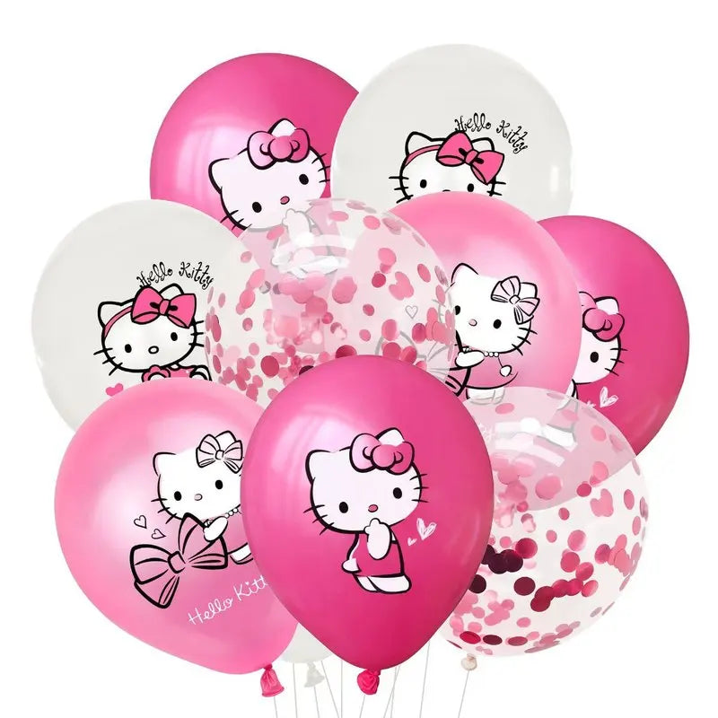 Hello Kitty Kuromi-themed Latex Balloon Decorations Student Birthday Qme