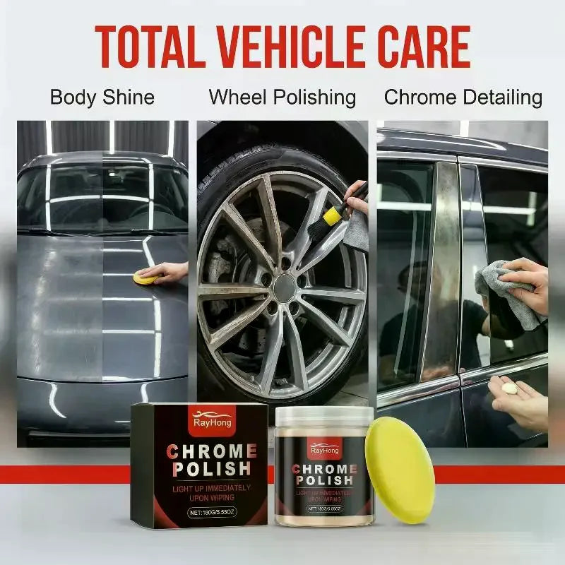 Car Chrome Polishing Care Agent Auto Paint Polish Paste Gloss Shine Qme