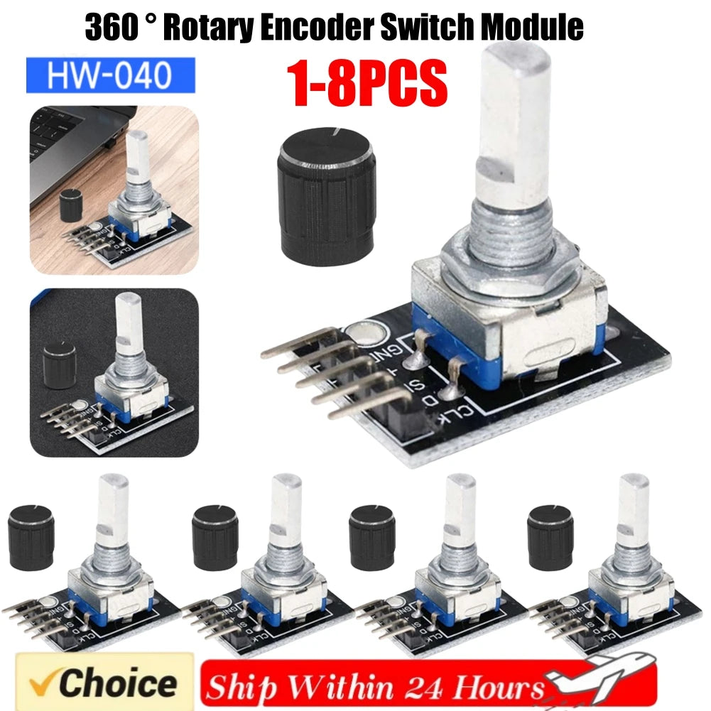 360 Degree Rotary Encoder Module HW-040 Brick Sensor Development Board with Push Button for Arduino 1-8PCS Qme