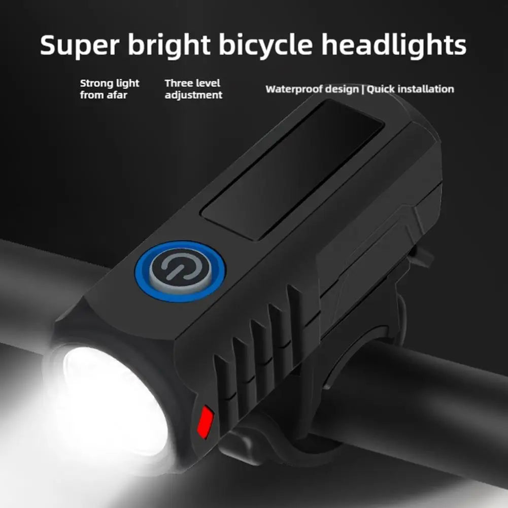 Super Bright Bicycle 3 LED Light USB Type-C Rechargeable Outdoor Waterproof Portable Bicycle Flashligh Mountain Bicycle Lamp Qme